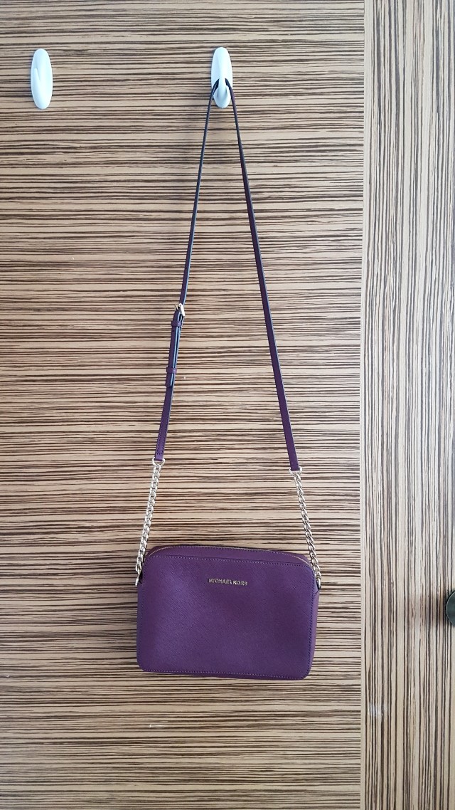 michael kors jet set crossbody purple