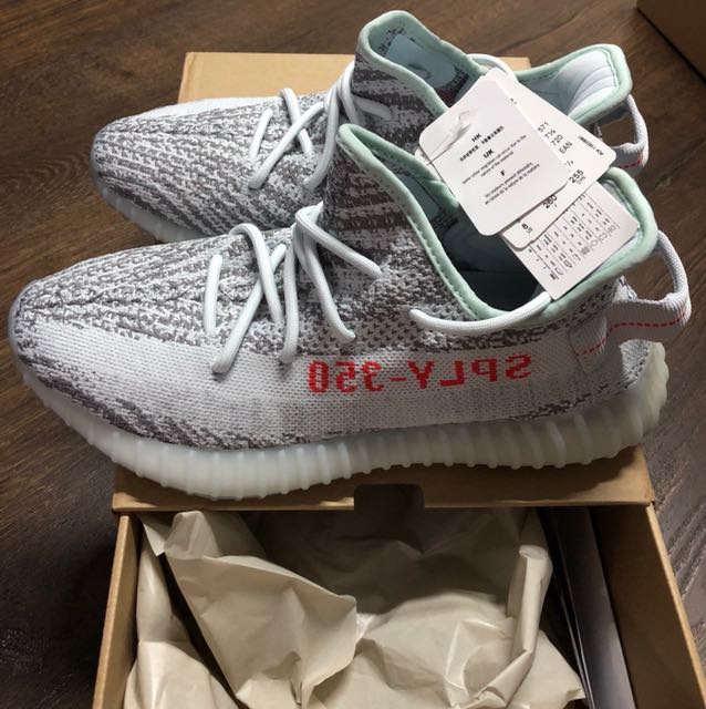 Price firm Us8 Adidas Yeezy Boost Blue Tint brand new Kanye