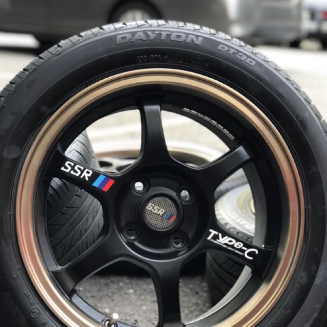 Ssr Type C 15 Inch Sports Rim Myvi Tyre 98 Rim Tyre 3 Weeks Old Auto Accessories On Carousell