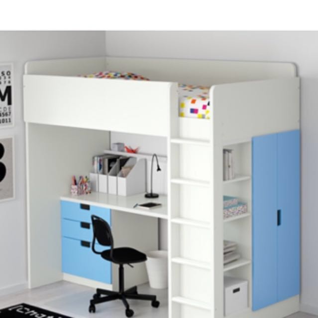 Stuva loft bed, Furniture, Beds & Mattresses on Carousell