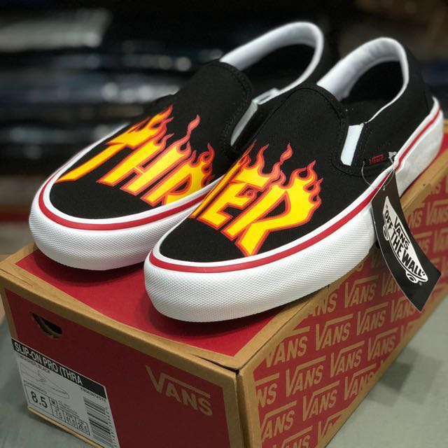Thrasher x deals vans slip on