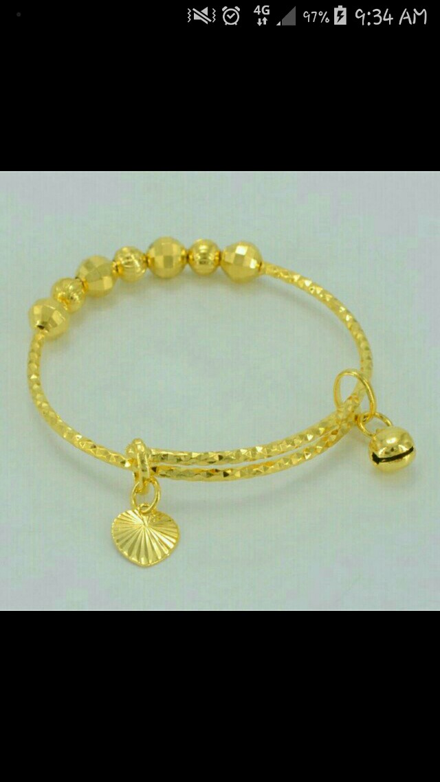 gold plated baby bangles