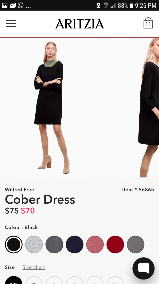 Aritzia online cober dress