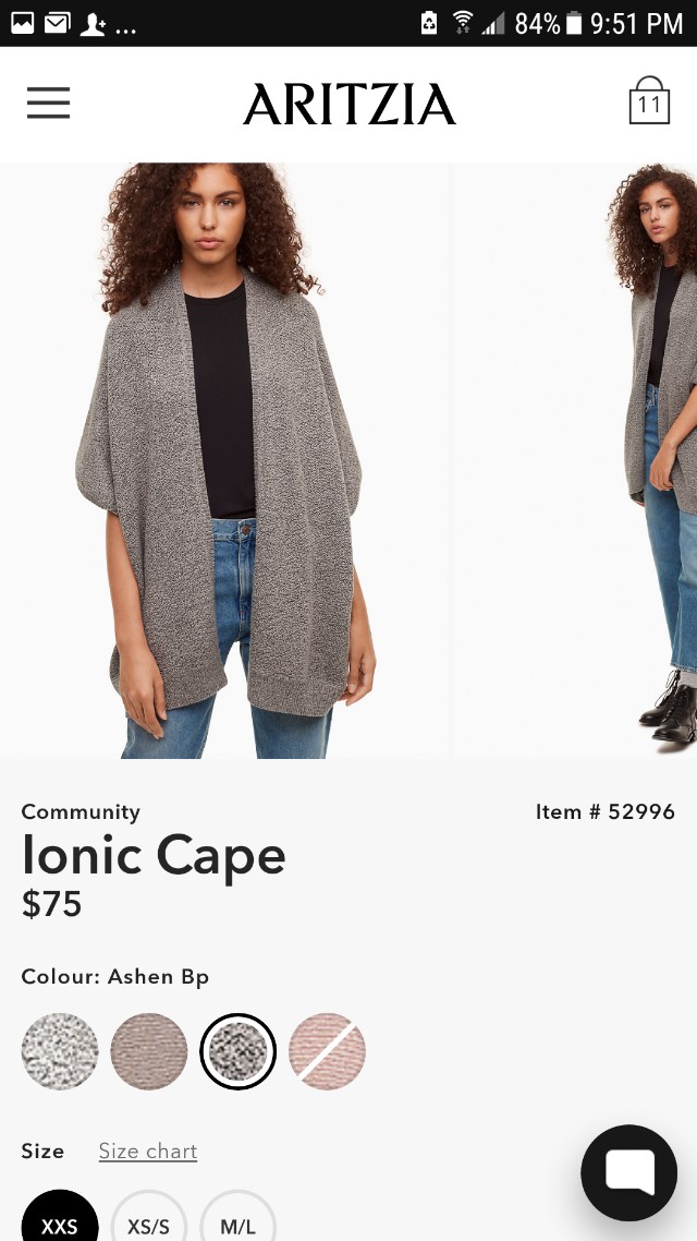 Aritzia Community Ionic Cape Women s Fashion Clothes on Carousell