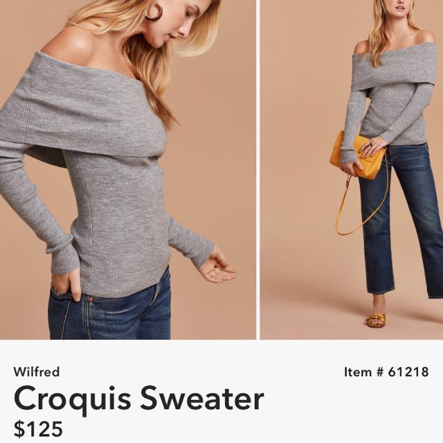 Aritzia off the shoulder sweater new arrivals