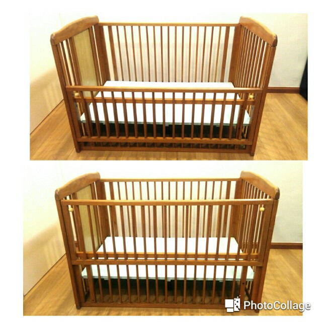 Cot with slide down side sale