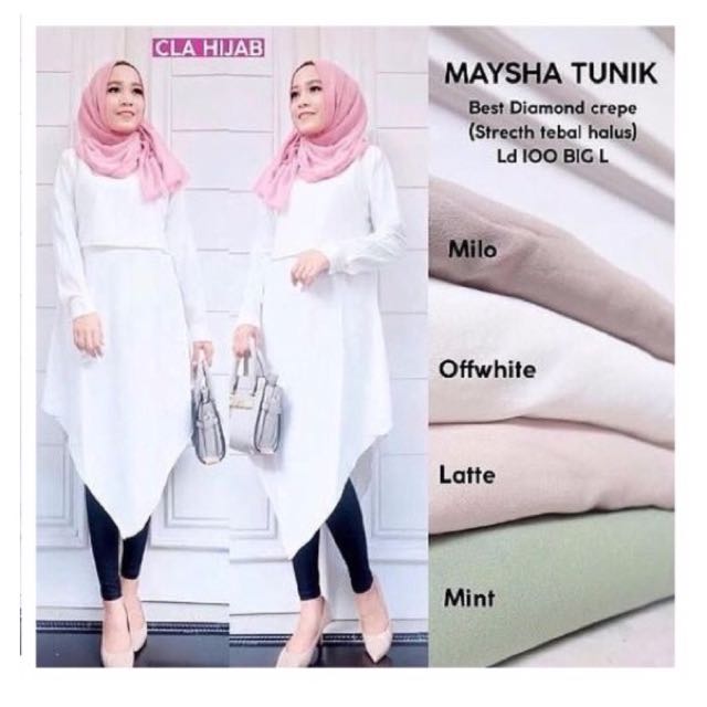 Baju Original Mayasha Tunik Wolfis Baju Atasan Wanita Muslim Panjang