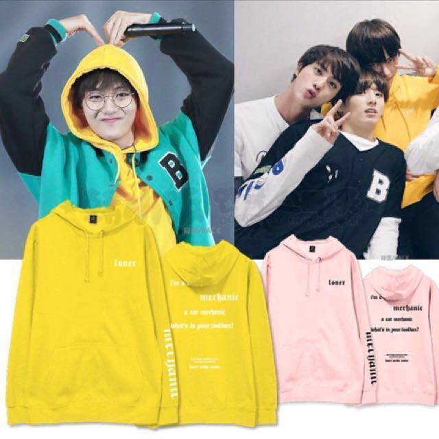 jungkook yellow hoodie