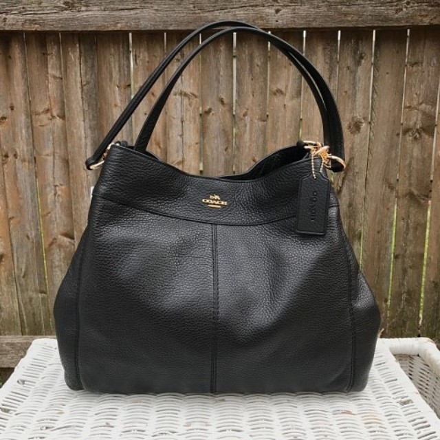 Coach pebbled leather lexy shoulder discount bag