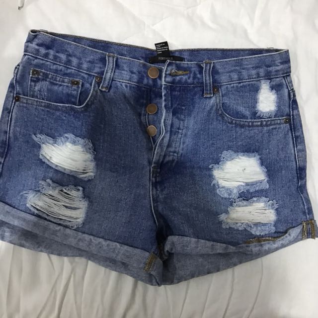 forever 21 ripped shorts