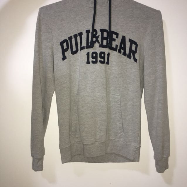 pull and bear hoodie grey