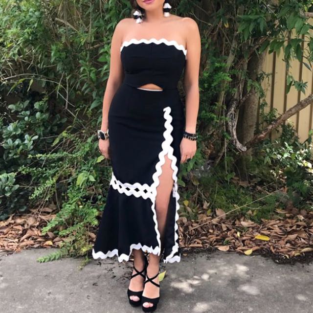 Mermaid Monochrome Cut Out Dress S Hot Miami Styles Women S