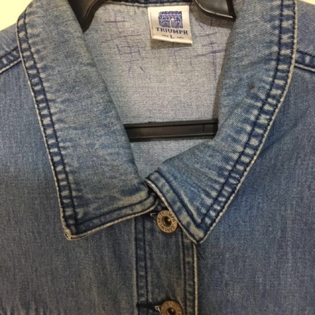 Vintage Maong Vest and Polo, Men's Fashion, Tops & Sets, Formal Shirts on Carousell