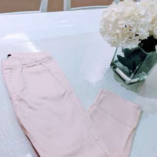 Cropped Pants In Pastel Pink