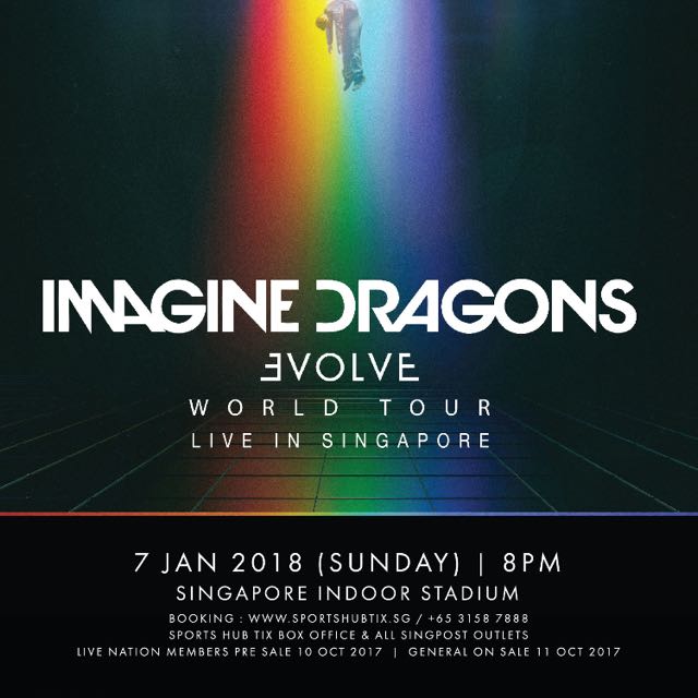 [SOLD ]2 X standing pen tickets IMAGINE DRAGONS EVOLVE, Tickets