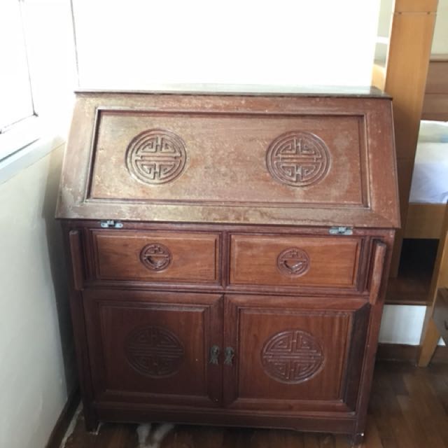 Antique chinese shop secretary desk