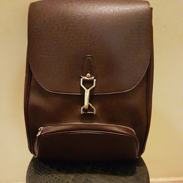 Authentic Louis Vuitton Taiga Burgundy Leather Backpack