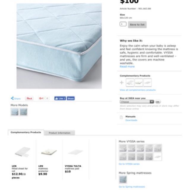 ikea cot mattress review