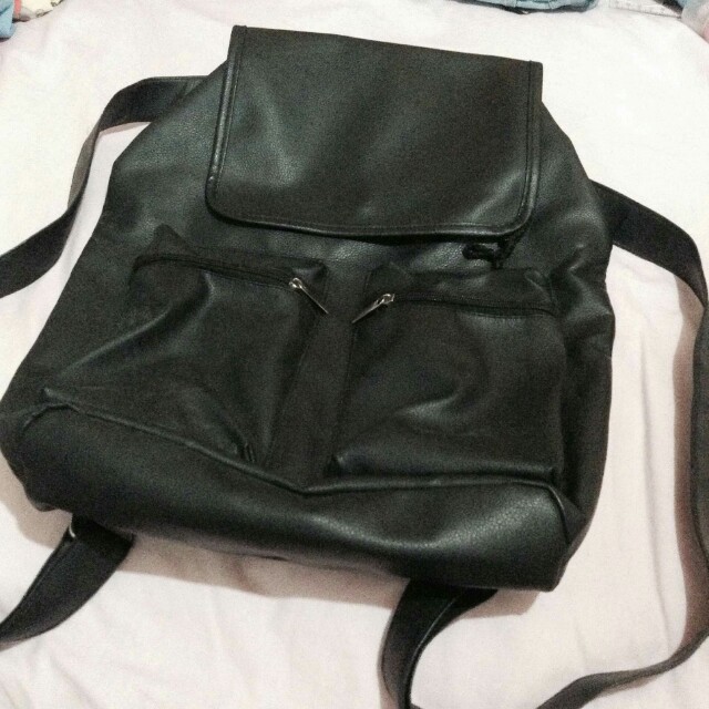 black school backpack women's