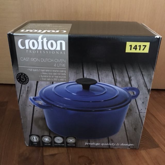 Brand New Crofton Professional Cast Oven Dutch Oven 4L, TV & Home