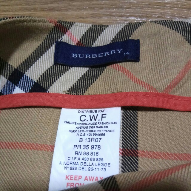 Childrens worldwide fashion burberry top