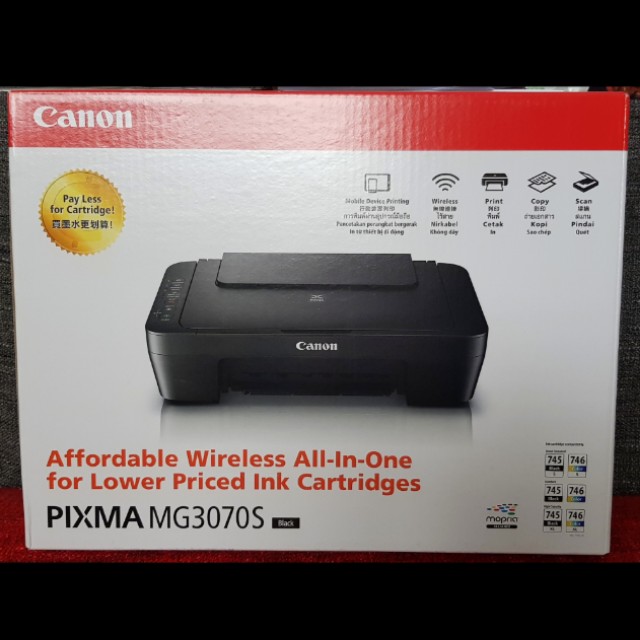 canon pixma mg3070s wireless printer scanner copier