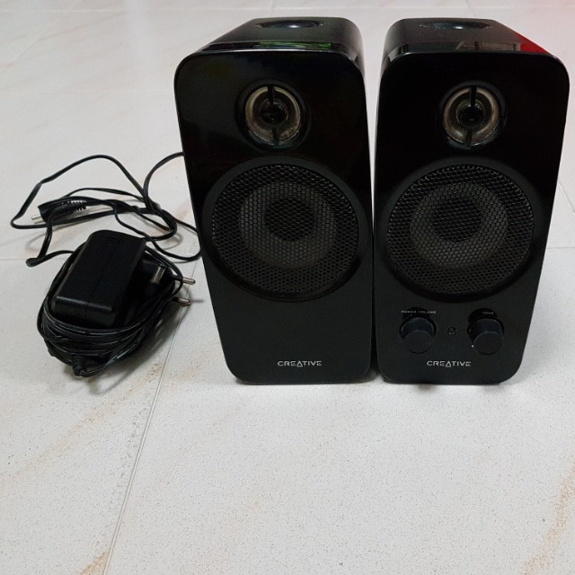 Creative Inspire T10 2 0 Multimedia Speaker System With Basxport Technology Electronics Audio On Carousell