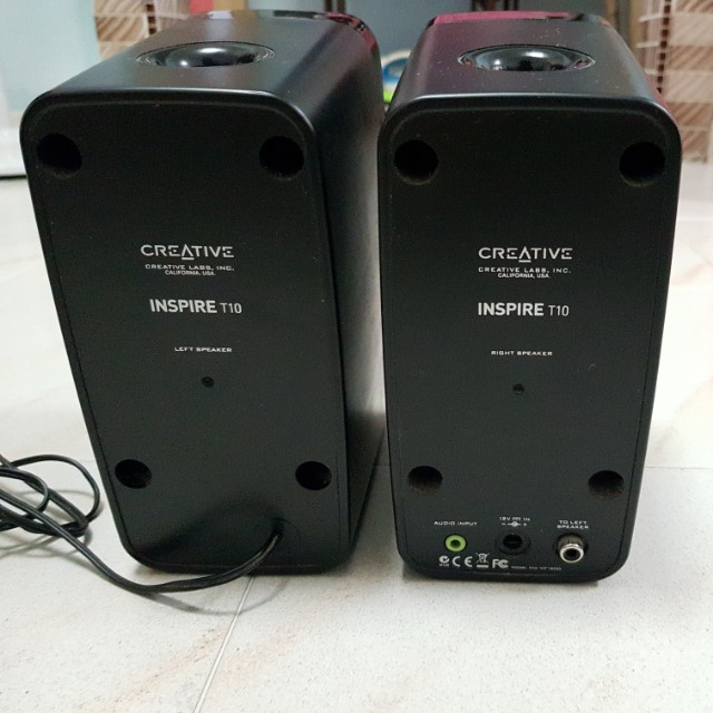 Creative Inspire T10 2 0 Multimedia Speaker System With Basxport Technology Electronics Audio On Carousell