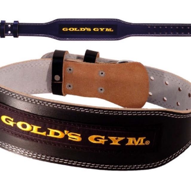 Golds Gym Leather Lumbar Belt Unisex Weightlifting 