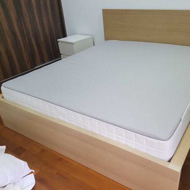 Ikea Malm King Size Bed Mattress Furniture Beds Mattresses On Photo