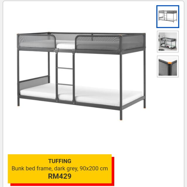 Ikea Tuffing Bunk Bed Frame Double Decker Bed, Furniture & Home Living