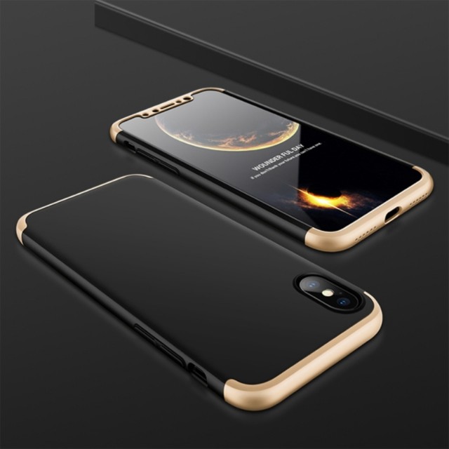 iPhone X 360 Full Protection 3 in 1 Slim Case + FREE Glass