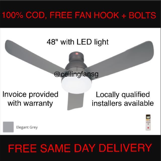 Kdk Ceiling Fan With Led Light Furniture Others On Carousell