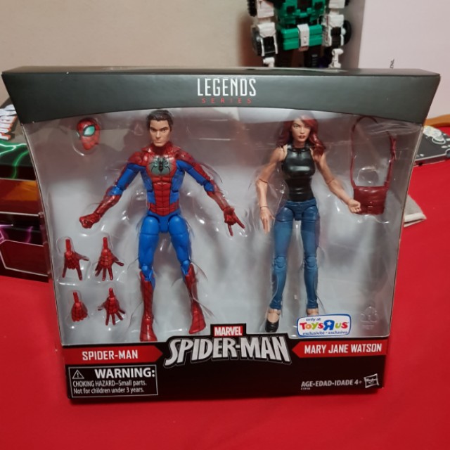 marvel legends spiderman and mj
