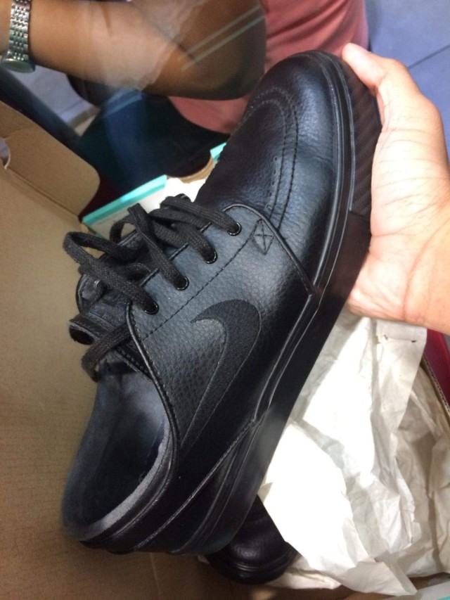 Nike SB Janoski Leather Shoes - / Black - Black - Anthracite, Men's Fashion, Dress Shoes on Carousell