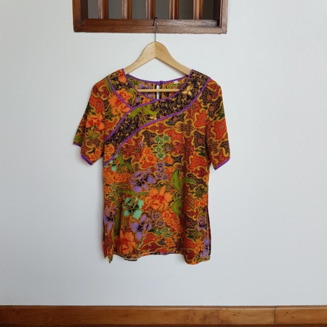 Nyonya Batik Sam Foo Set, Women's Fashion, Tops, Blouses on Carousell