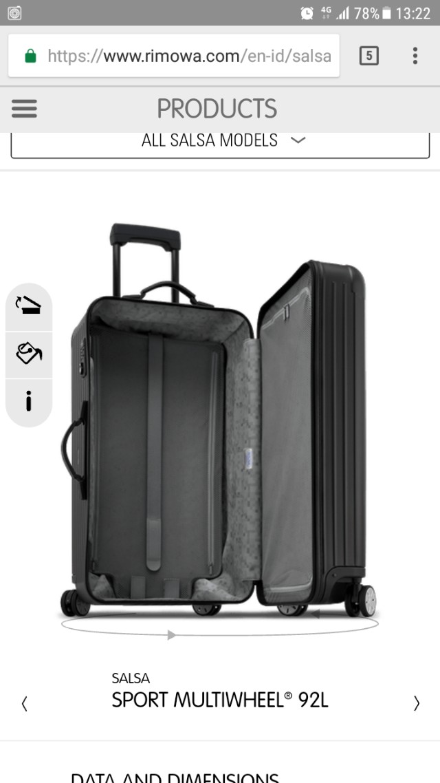 rimowa salsa sport 103l