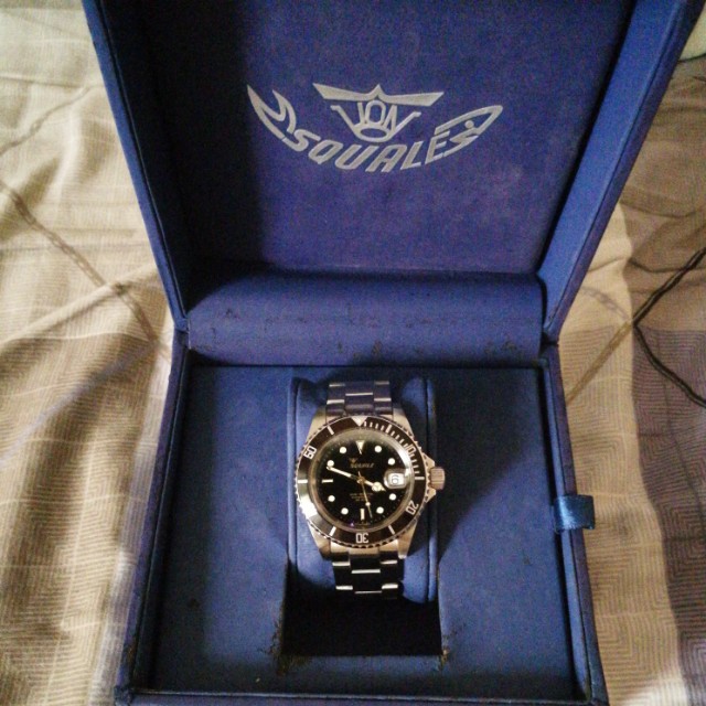 Squale Submariner homage with gilt dial Men s Fashion Watches