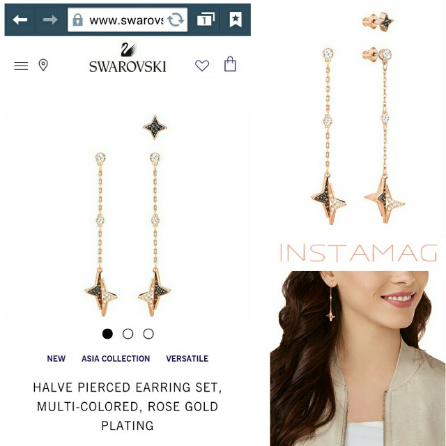 Swarovski Halve Pierced Earring Set Carousell