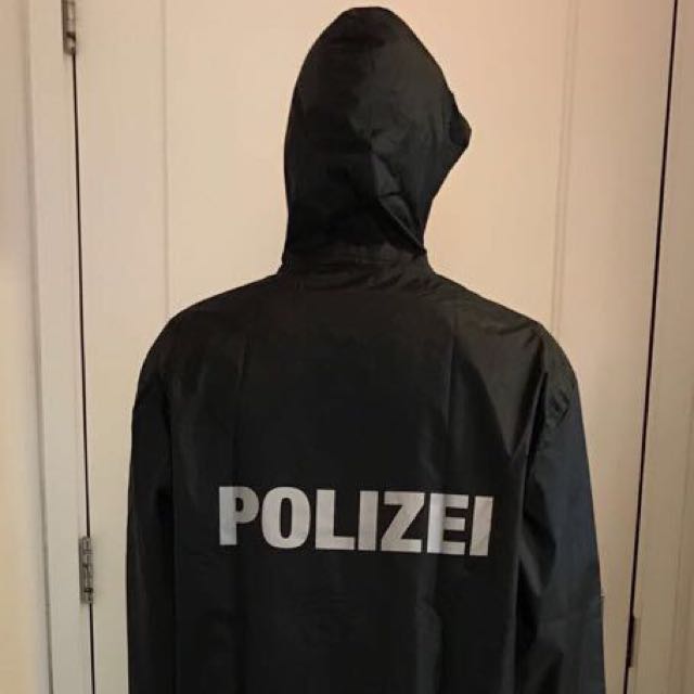 Polizei raincoat on sale