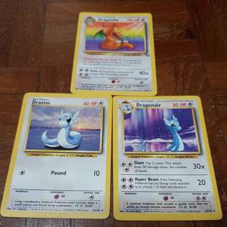 Pokemon cards base buying set Dratini Dragonite, charmander