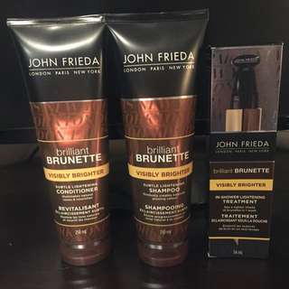 John Frieda Lightening Shampoo, Conditioner & Treatment (Brunette)