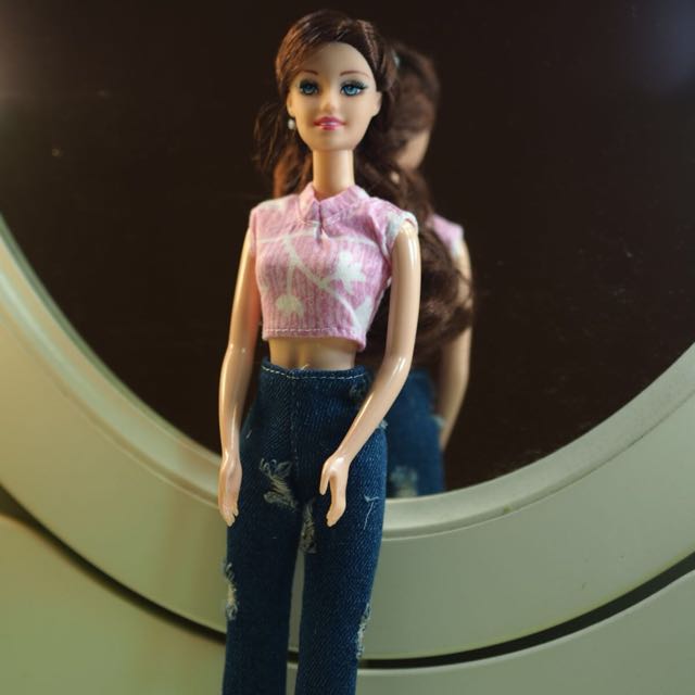 barbie doll in jeans