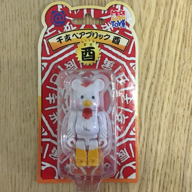 Bearbrick Be@rbrick 100% 干支酉雞生肖, 興趣及遊戲, 玩具& 遊戲類 