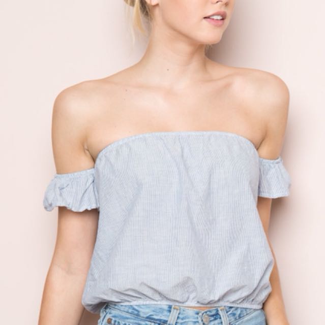 Brandy melville striped cheap off the shoulder to
