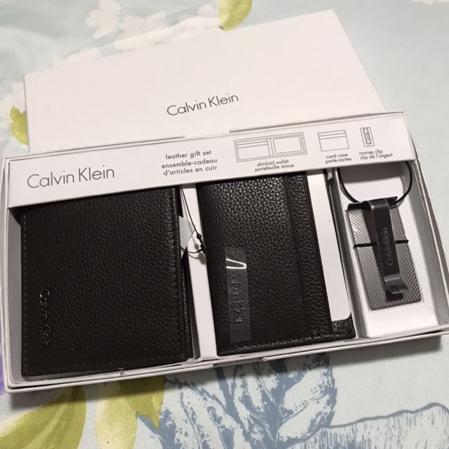 Calvin Klein Leather Gift Set (3-in-1 