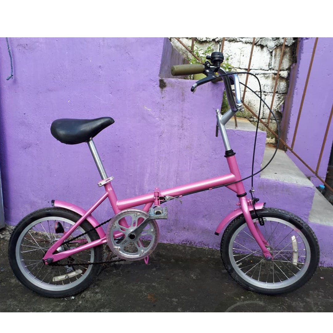 pink foldable bike