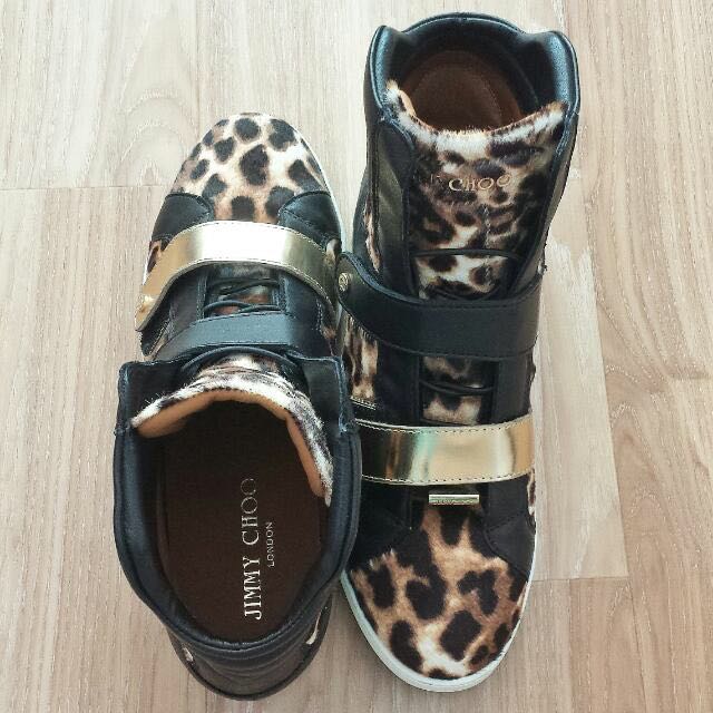 nappa leopard print trainers