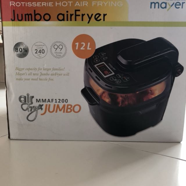 Mayer Jumbo Airfryer 12L, TV & Home Appliances, Kitchen Appliances