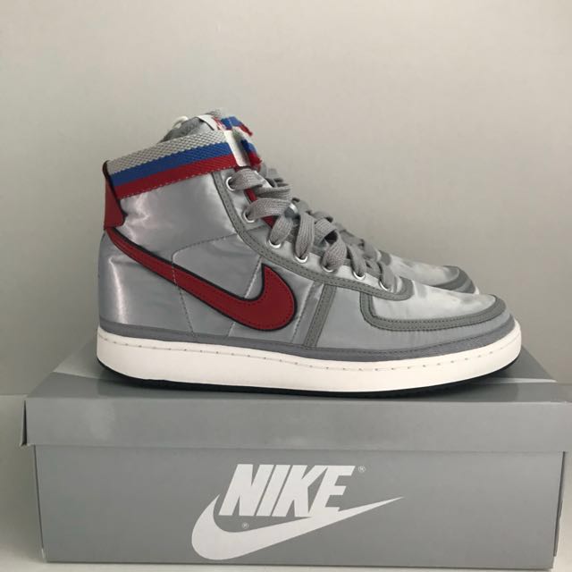 nike vandal high silver